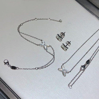 [Super Jewellery]JEUX BRACELET WHITE MOP SILVER 1 DIAMOND