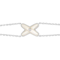 [Super Jewellery]JEUX BRACELET WHITE MOP SILVER 1 DIAMOND