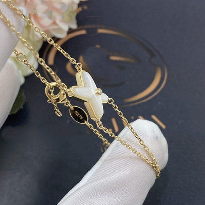 [Super Jewellery]JEUX BRACELET WHITE MOP GOLD 1 DIAMOND