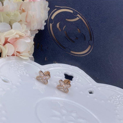 [Super Jewellery]JEUX DE PINK GOLD DIAMOND EARRINGS