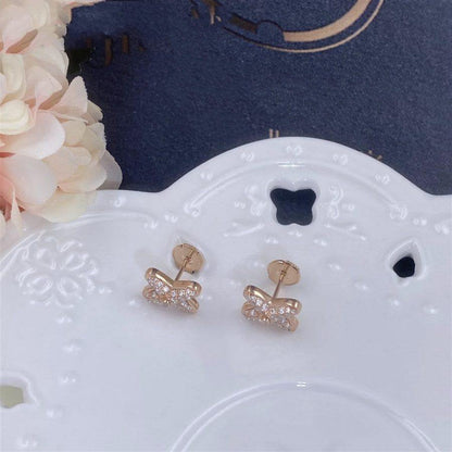 [Super Jewellery]JEUX DE PINK GOLD DIAMOND EARRINGS
