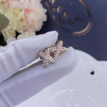 [Super Jewellery]JEUX DE PINK GOLD DIAMOND EARRINGS