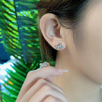 [Super Jewellery]JEUX DE SILVER DIAMOND EARRINGS