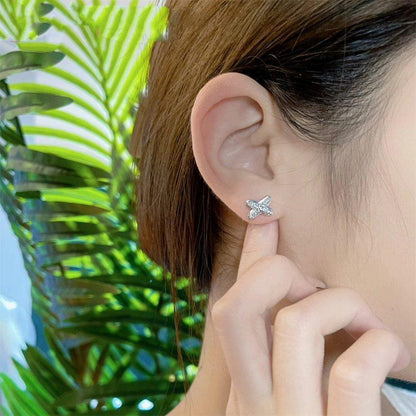 [Super Jewellery]JEUX DE SILVER DIAMOND EARRINGS