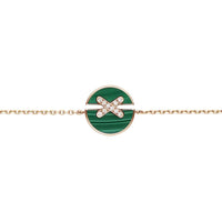 [Super Jewellery]JEUX DE BRACELET MALACHITE PINK GOLD DIAMONDS