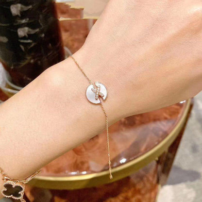 [Super Jewellery]JEUX DE BRACELET MOP PINK GOLD DIAMONDS