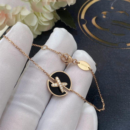 [Super Jewellery]JEUX DE BRACELET ONYX PINK GOLD DIAMOND