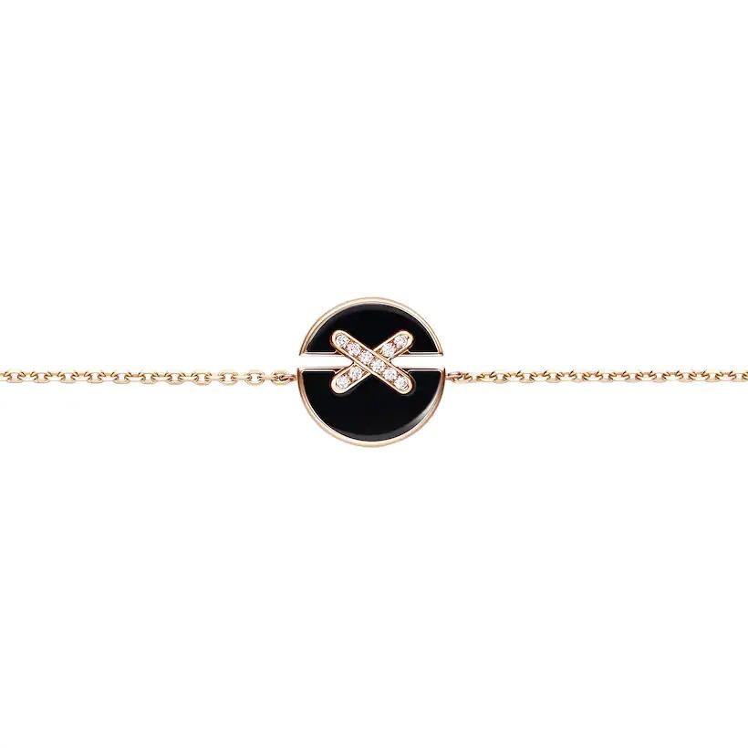 [Super Jewellery]JEUX DE BRACELET ONYX PINK GOLD DIAMOND
