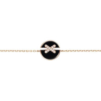 [Super Jewellery]JEUX DE BRACELET ONYX PINK GOLD DIAMOND
