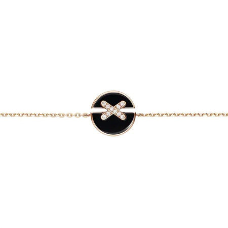 [Super Jewellery]JEUX DE BRACELET ONYX PINK GOLD DIAMOND