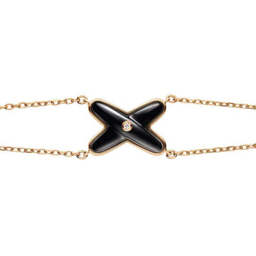 [Super CiCi ]JEUX BRACELET ONYX PINK GOLD 1 DIAMOND