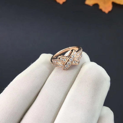 [Super Jewellery]JEUX DE RING PINK GOLD DIAMOND