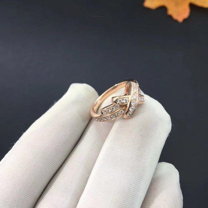 [Super Jewellery]JEUX DE RING PINK GOLD DIAMOND