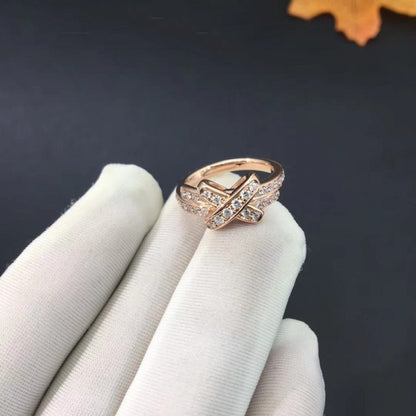 [Super Jewellery]JEUX DE RING PINK GOLD DIAMOND