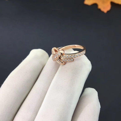 [Super Jewellery]JEUX DE RING PINK GOLD DIAMOND
