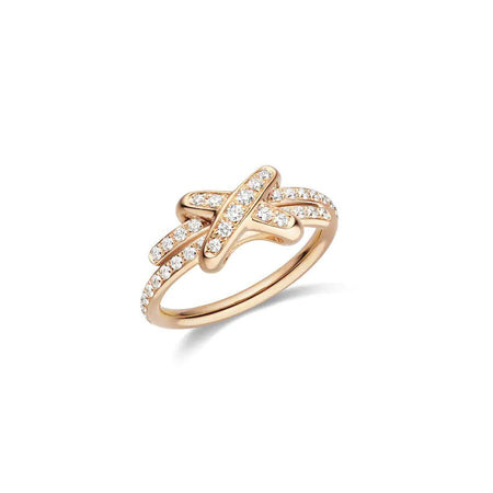 [Super Jewellery]JEUX DE RING PINK GOLD DIAMOND