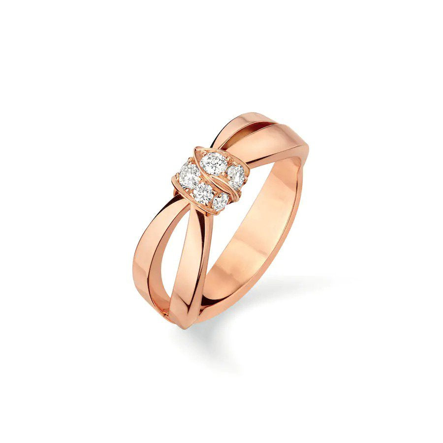 [Super Jewellery]LIENS RING PINK GOLD DIAMOND