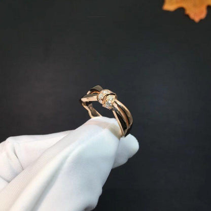 [Super Jewellery]LIENS RING PINK GOLD DIAMOND