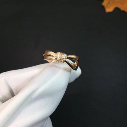 [Super Jewellery]LIENS RING PINK GOLD DIAMOND