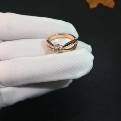 [Super Jewellery]LIENS RING PINK GOLD DIAMOND