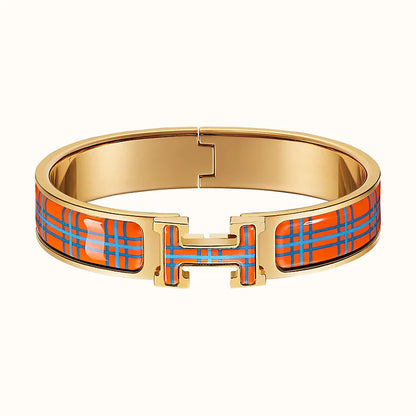 [Super Jewellery]H TARTAN BRACELET 12MM