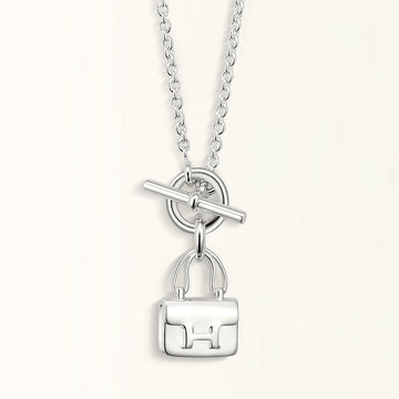 [Super CiCi ]POP H PEDANT SILVER NECKLACE