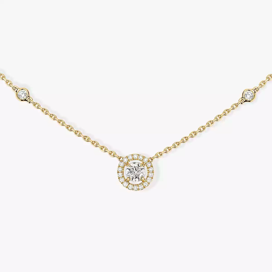 [Super CiCi]Diamond Necklace 0,20ct Brilliant Shape Joy