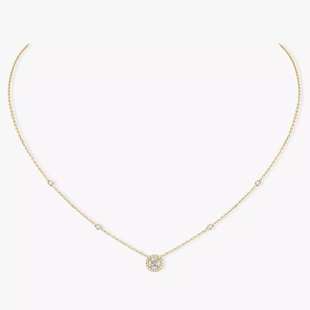 [Super CiCi]Diamant-Halskette 0,20ct Brillantschliff Joy