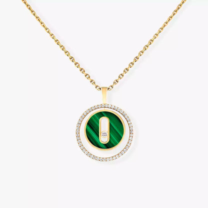 [Super Jewellery]Lucky Move Diamond Necklace in Rose Gold and White Mother-of-Pearl