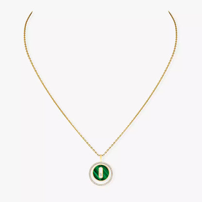 [Super Jewellery]Lucky Move Diamond Necklace in Rose Gold and White Mother-of-Pearl