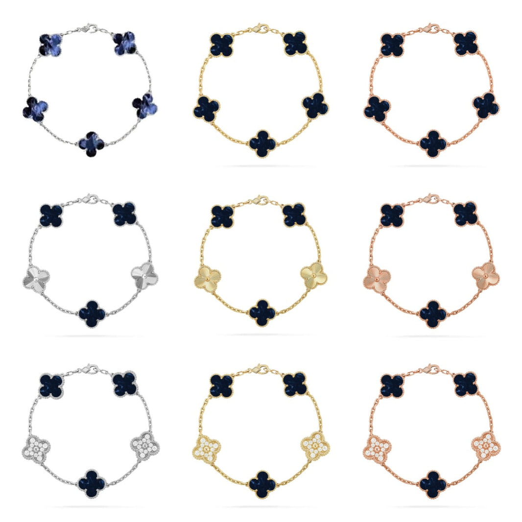 [Super Jewellery]CLOVER 5 MOTIF PIETERSITE BRACELET COLLECTION