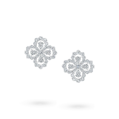 [Super Jewellery]LOOP EARRINGS FULL MOTIF DIAMOND 16MM