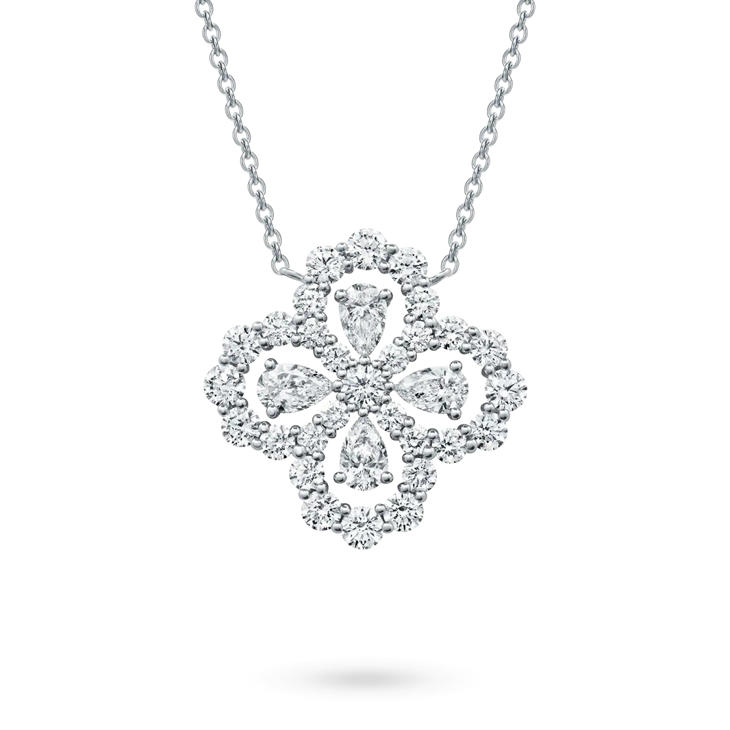 [Super Jewellery]LOOP NECKLACE FULL MOTIF DIAMOND 16MM MULTIPLE COLORS