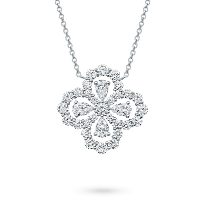 [Super Jewellery]LOOP NECKLACE FULL MOTIF DIAMOND 16MM MULTIPLE COLORS