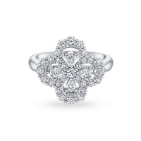 [Super Jewellery]LOOP RING FULL MOTIF DIAMOND 16MM SILVE