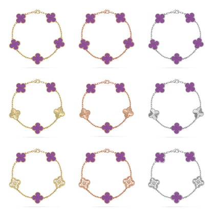 [Super Jewellery] CLOVER 5 MOTIF VIOLET BRACELET COLLECTION