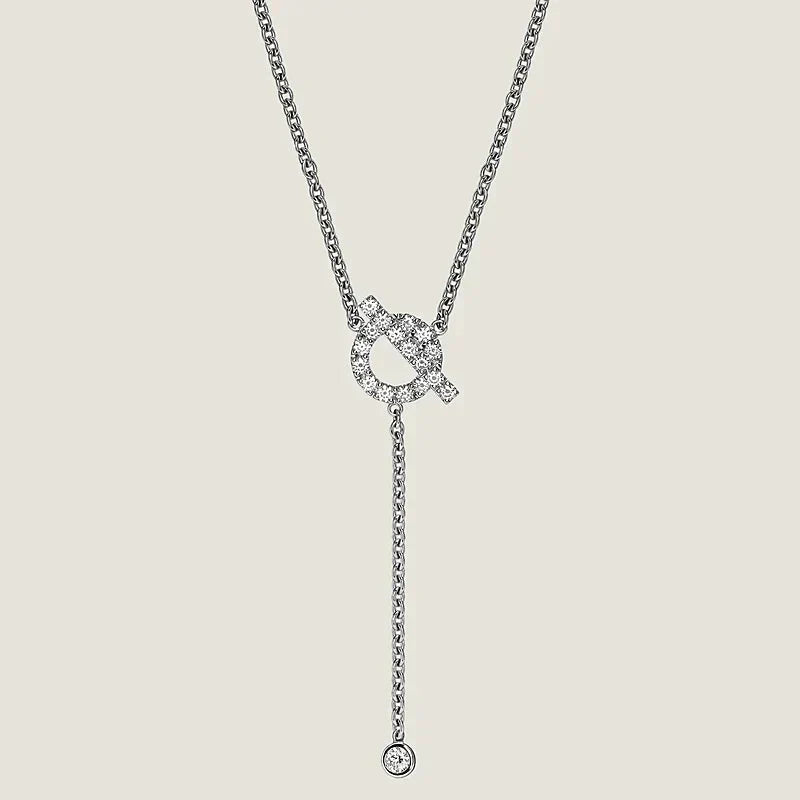 [Super Jewellery]FINESSE SILVER DIAMOND NECKLACE