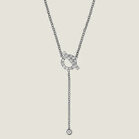 [Super Jewellery]FINESSE SILVER DIAMOND NECKLACE