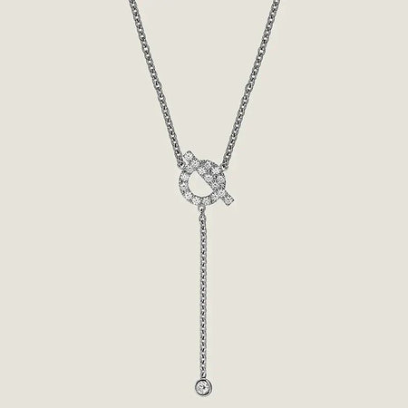[Super Jewellery]FINESSE SILVER DIAMOND NECKLACE