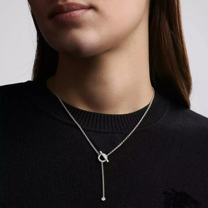 [Super Jewellery]FINESSE SILVER DIAMOND NECKLACE
