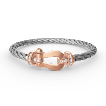 [Super Jewellery]FORCE LARGE HORSESHOE HALF DIAMOND BRACELET ROSE GOLD