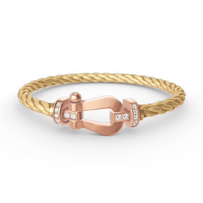 [Super Jewellery]FORCE LARGE HORSESHOE HALF DIAMOND BRACELET ROSE GOLD