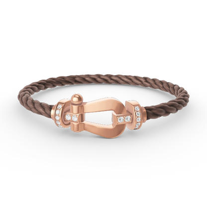 [Super Jewellery]FORCE LARGE HORSESHOE HALF DIAMOND BRACELET ROSE GOLD