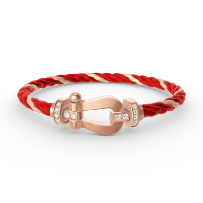 [Super Jewellery]FORCE LARGE HORSESHOE HALF DIAMOND BRACELET ROSE GOLD