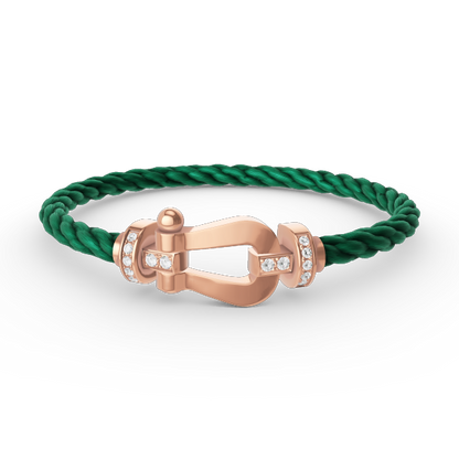 [Super Jewellery]FORCE LARGE HORSESHOE HALF DIAMOND BRACELET ROSE GOLD