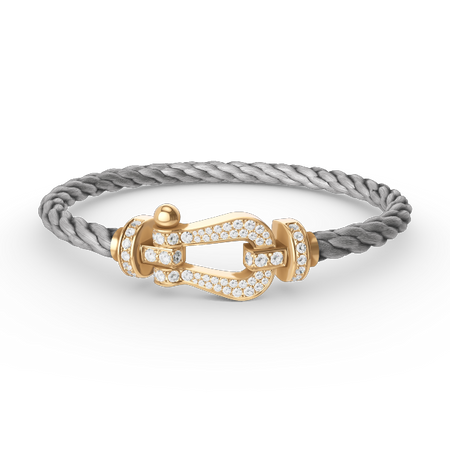 [Super Jewellery]FORCE LARGE HORSESHOE FULL DIAMOND BRACELET GOLD
