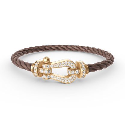 [Super Jewellery]FORCE LARGE HORSESHOE FULL DIAMOND BRACELET GOLD