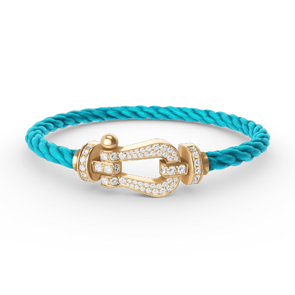 [Super Jewellery]FORCE LARGE HORSESHOE FULL DIAMOND BRACELET GOLD