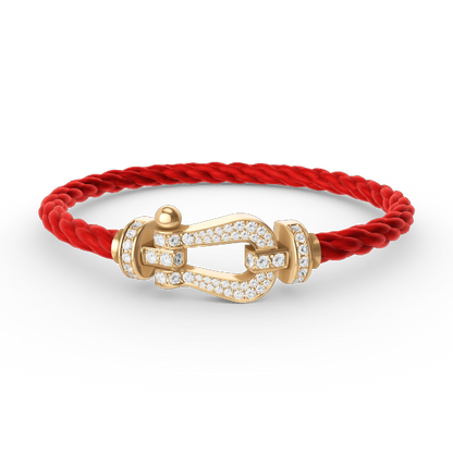 [Super Jewellery]FORCE LARGE HORSESHOE FULL DIAMOND BRACELET GOLD