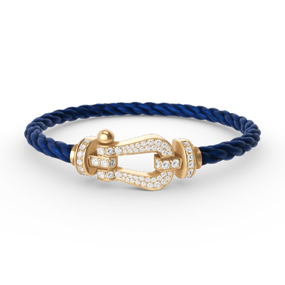 [Super Jewellery]FORCE LARGE HORSESHOE FULL DIAMOND BRACELET GOLD